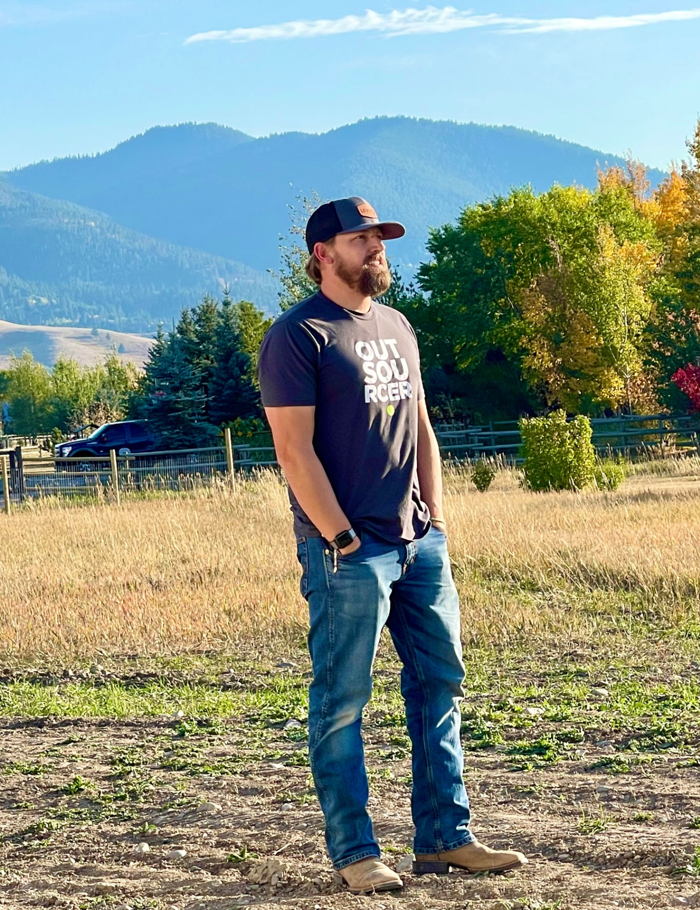 Joe Rare in mountain field