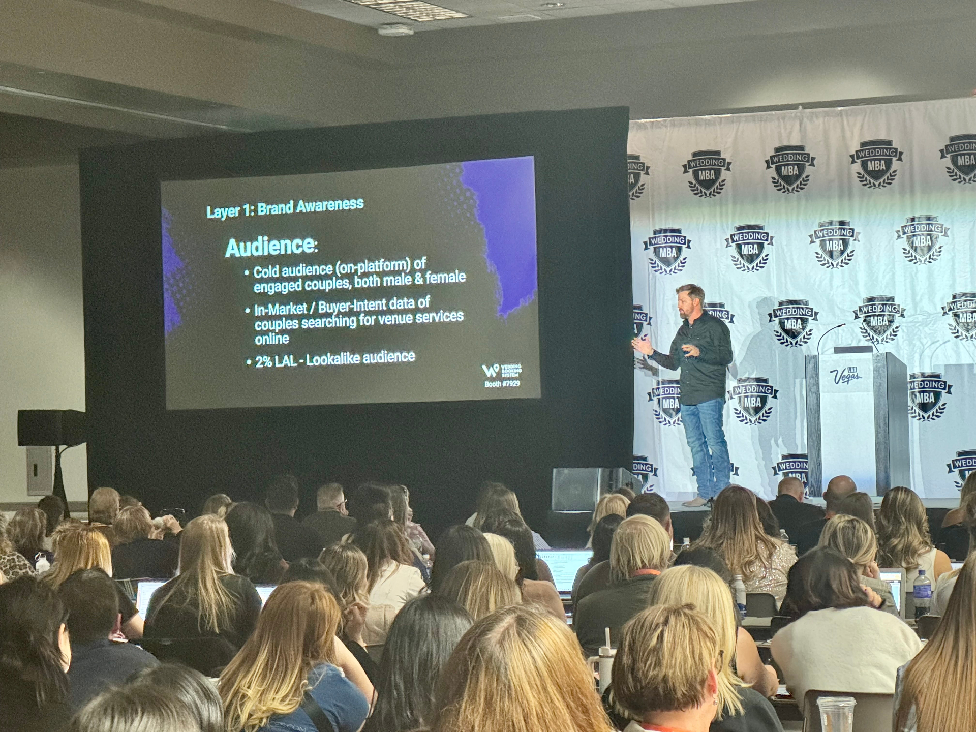 Joe Rare speaking at Wedding MBA conference